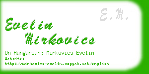 evelin mirkovics business card